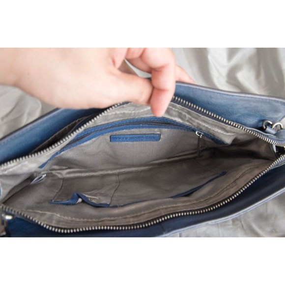 BCBG Double Lock Croc Pattern Leather Shoulder Chain Bag - Picture 6 of 6